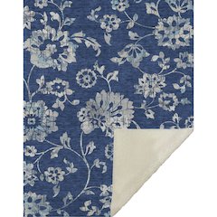 Premium Machine Washable ASB856 Navy 50" x 70" Sherpa Throw Blanket