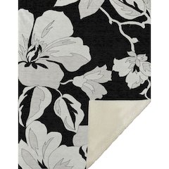 Premium Machine Washable ASB857 Black 50" x 70" Sherpa Throw Blanket