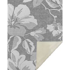 Premium Machine Washable ASB857 Gray 50" x 70" Sherpa Throw Blanket
