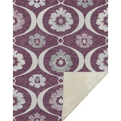 Premium Machine Washable ASB858 Eggplant 50" x 70" Sherpa Throw Blanket