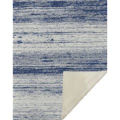 Premium Machine Washable ASB859 Navy 50" x 70" Sherpa Throw Blanket