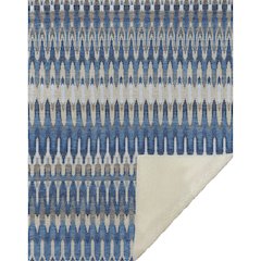 Premium Machine Washable ASB860 Navy 50" x 70" Sherpa Throw Blanket