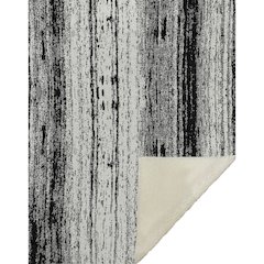 Premium Machine Washable ASB861 Black 50" x 70" Sherpa Throw Blanket