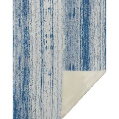Premium Machine Washable ASB861 Navy 50" x 70" Sherpa Throw Blanket