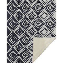 Premium Machine Washable ASB862 Black 50" x 70" Sherpa Throw Blanket