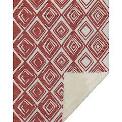 Premium Machine Washable ASB862 Red 50" x 70" Sherpa Throw Blanket