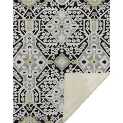 Premium Machine Washable ASB863 Black 50" x 70" Sherpa Throw Blanket