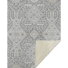 Premium Machine Washable ASB863 Gray 50" x 70" Sherpa Throw Blanket