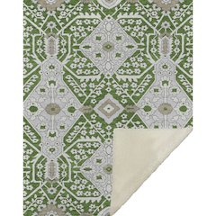 Premium Machine Washable ASB863 Green 50" x 70" Sherpa Throw Blanket