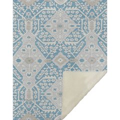 Premium Machine Washable ASB863 Teal 50" x 70" Sherpa Throw Blanket