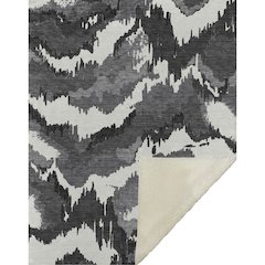 Premium Machine Washable ASB865 Black 50" x 70" Sherpa Throw Blanket