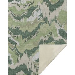 Premium Machine Washable ASB865 Green 50" x 70" Sherpa Throw Blanket