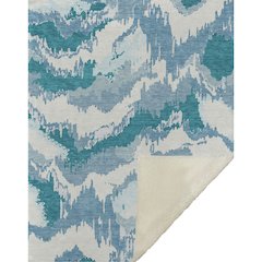Premium Machine Washable ASB865 Teal 50" x 70" Sherpa Throw Blanket