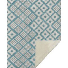Premium Machine Washable ASB866 Teal 50" x 70" Sherpa Throw Blanket