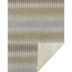 Premium Machine Washable ASB867 Beige 50" x 70" Sherpa Throw Blanket