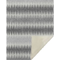 Premium Machine Washable ASB867 Gray 50" x 70" Sherpa Throw Blanket