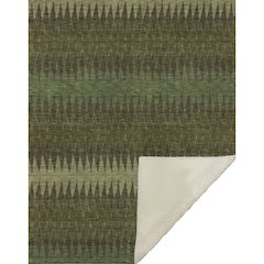Premium Machine Washable ASB867 Olive 50" x 70" Sherpa Throw Blanket