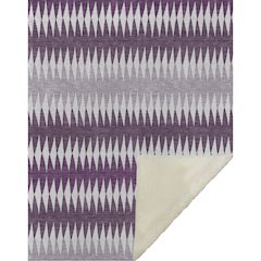 Premium Machine Washable ASB867 Purple 50" x 70" Sherpa Throw Blanket