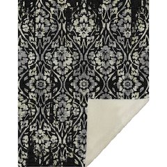 Premium Machine Washable ASB868 Black 50" x 70" Sherpa Throw Blanket