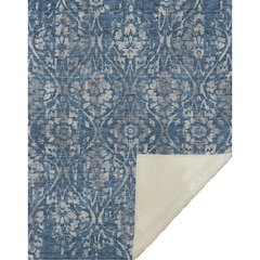 Premium Machine Washable ASB868 Blue 50" x 70" Sherpa Throw Blanket