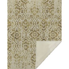 Premium Machine Washable ASB868 Gold 50" x 70" Sherpa Throw Blanket