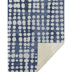 Premium Machine Washable ASB869 Navy 50" x 70" Sherpa Throw Blanket