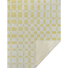 Premium Machine Washable ASB871 Yellow 50" x 70" Sherpa Throw Blanket