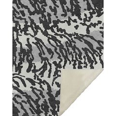 Premium Machine Washable ASB873 Black 50" x 70" Sherpa Throw Blanket