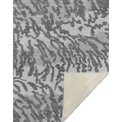 Premium Machine Washable ASB873 Gray 50" x 70" Sherpa Throw Blanket