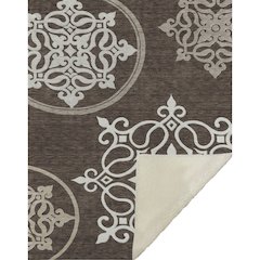Premium Machine Washable ASB874 Chocolate 50" x 70" Sherpa Throw Blanket