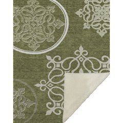 Premium Machine Washable ASB874 Olive 50" x 70" Sherpa Throw Blanket
