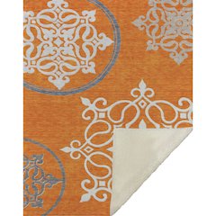 Premium Machine Washable ASB874 Orange 50" x 70" Sherpa Throw Blanket