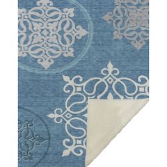 Premium Machine Washable ASB874 Teal 50" x 70" Sherpa Throw Blanket