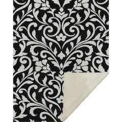 Premium Machine Washable ASB875 Black 50" x 70" Sherpa Throw Blanket