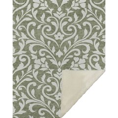Premium Machine Washable ASB875 Fern 50" x 70" Sherpa Throw Blanket