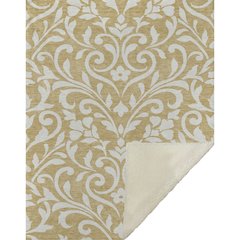 Premium Machine Washable ASB875 Gold 50" x 70" Sherpa Throw Blanket