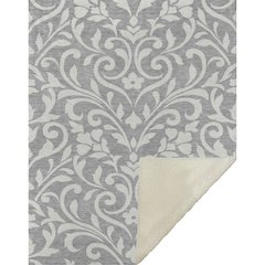 Premium Machine Washable ASB875 Gray 50" x 70" Sherpa Throw Blanket