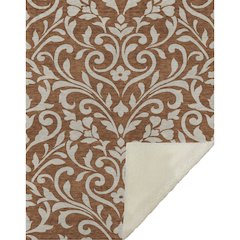 Premium Machine Washable ASB875 Paprika 50" x 70" Sherpa Throw Blanket