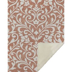 Premium Machine Washable ASB875 Salmon 50" x 70" Sherpa Throw Blanket