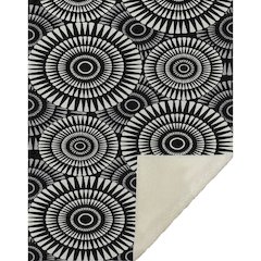 Premium Machine Washable ASB877 Black 50" x 70" Sherpa Throw Blanket