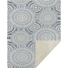 Premium Machine Washable ASB877 Blue 50" x 70" Sherpa Throw Blanket