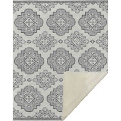 Premium Machine Washable ASB878 Gray 50" x 70" Sherpa Throw Blanket