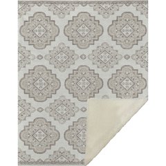 Premium Machine Washable ASB878 Ivory 50" x 70" Sherpa Throw Blanket