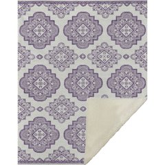 Premium Machine Washable ASB878 Lavender 50" x 70" Sherpa Throw Blanket