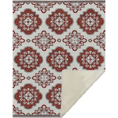 Premium Machine Washable ASB878 Red 50" x 70" Sherpa Throw Blanket