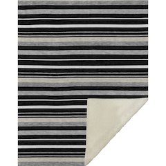 Premium Machine Washable ASB879 Black 50" x 70" Sherpa Throw Blanket