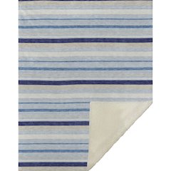 Premium Machine Washable ASB879 Blue 50" x 70" Sherpa Throw Blanket