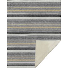 Premium Machine Washable ASB879 Gray 50" x 70" Sherpa Throw Blanket
