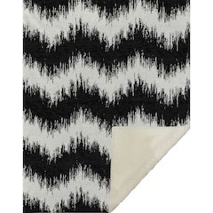Premium Machine Washable ASB880 Black 50" x 70" Sherpa Throw Blanket