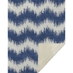 Premium Machine Washable ASB880 Navy 50" x 70" Sherpa Throw Blanket